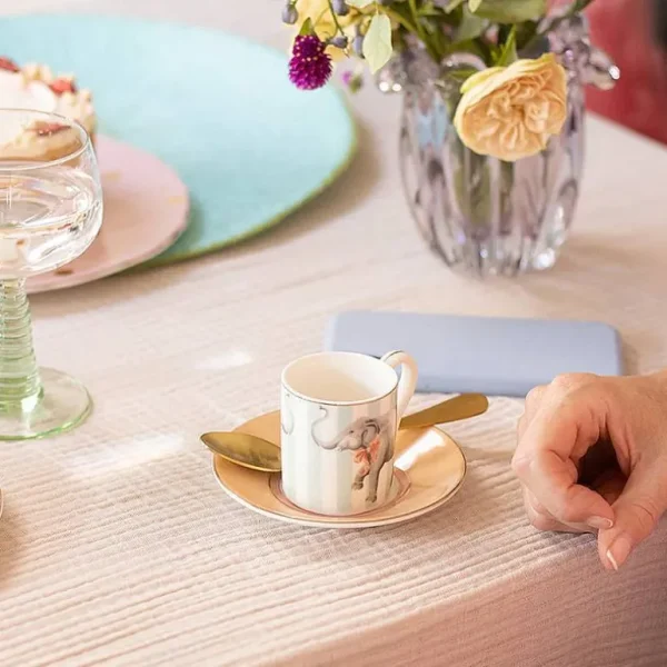 Set De 4 Tasses A Cafe & Soucoupe - 100Ml-YVONNE ELLEN Sale
