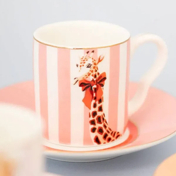 Set De 4 Tasses A Cafe & Soucoupe - 100Ml-YVONNE ELLEN Sale