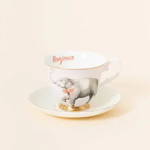 Tasse A The & Soucoupe - Elephant-YVONNE ELLEN Flash Sale