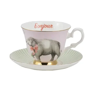 Tasse A The & Soucoupe - Elephant-YVONNE ELLEN Flash Sale