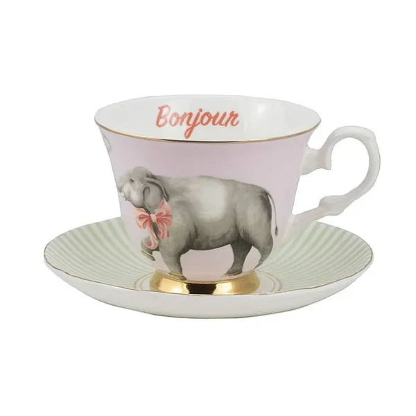 Tasse A The & Soucoupe - Elephant-YVONNE ELLEN Flash Sale